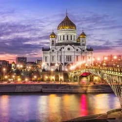 Огни ночной Москвы