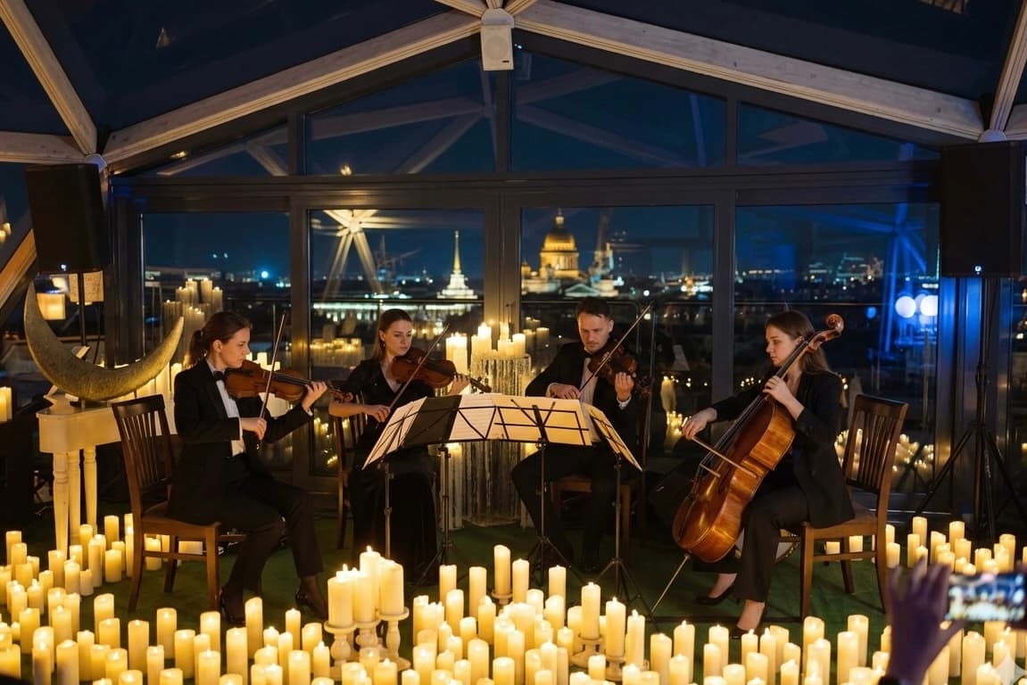 Магия свечей. Людовико Эйнауди. Романтическая неоклассика. На крыше (Амбассадор)