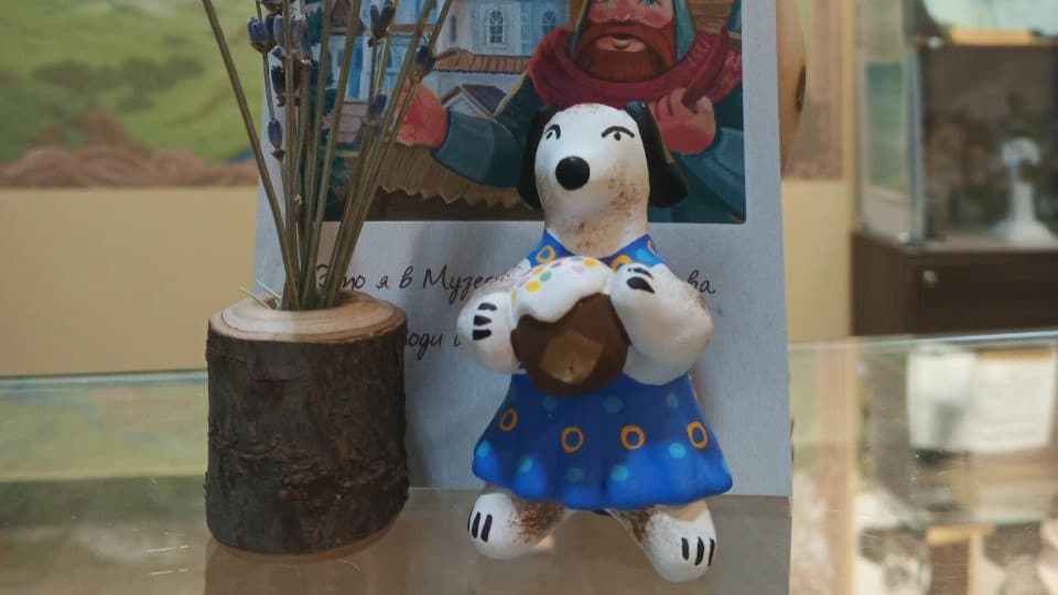 Роспись дымковской пасхальной композиции (Музей истории Хлынова)