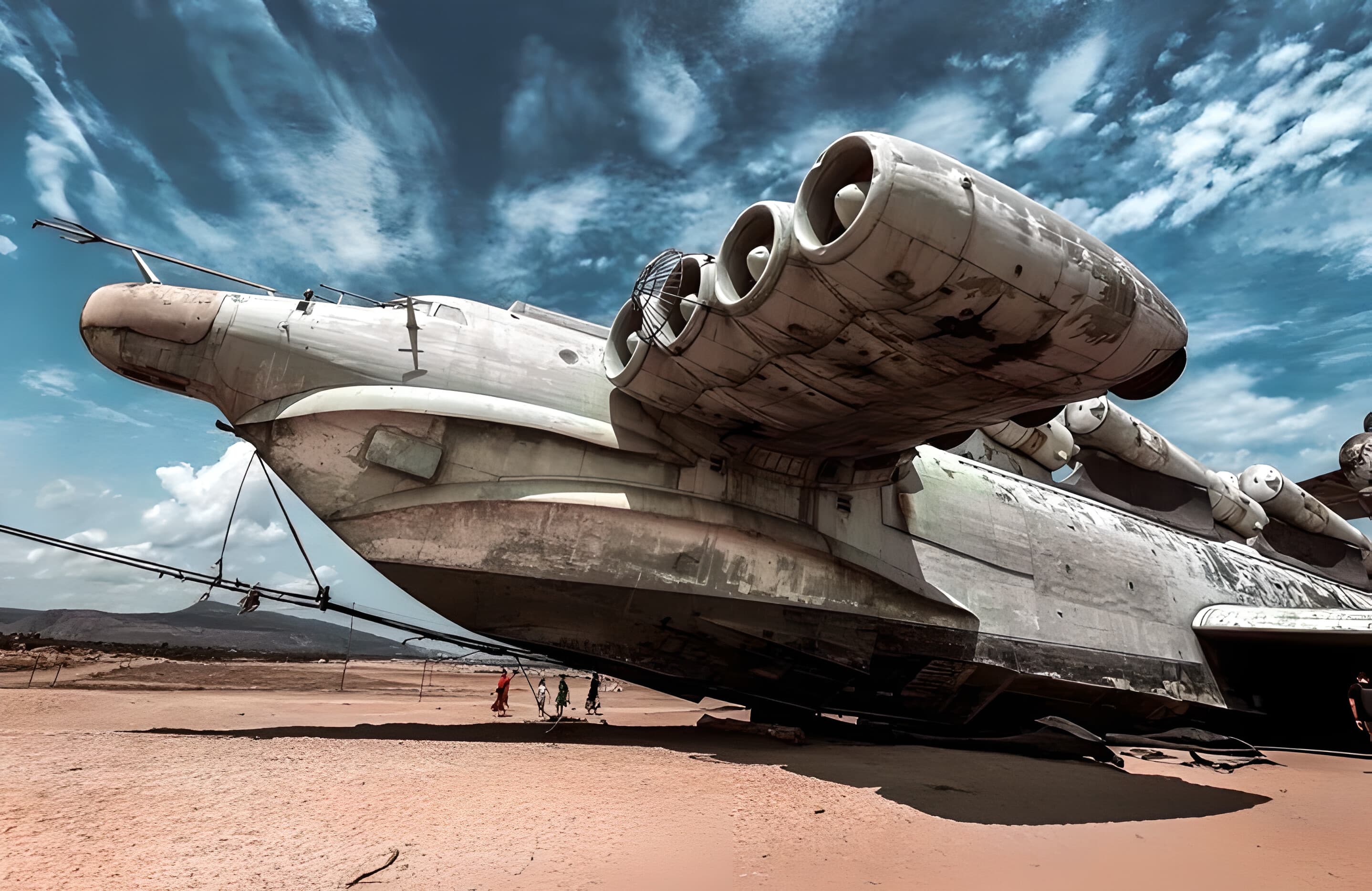 Дербент и экраноплан Лунь (Дербент и экраноплан Лунь)