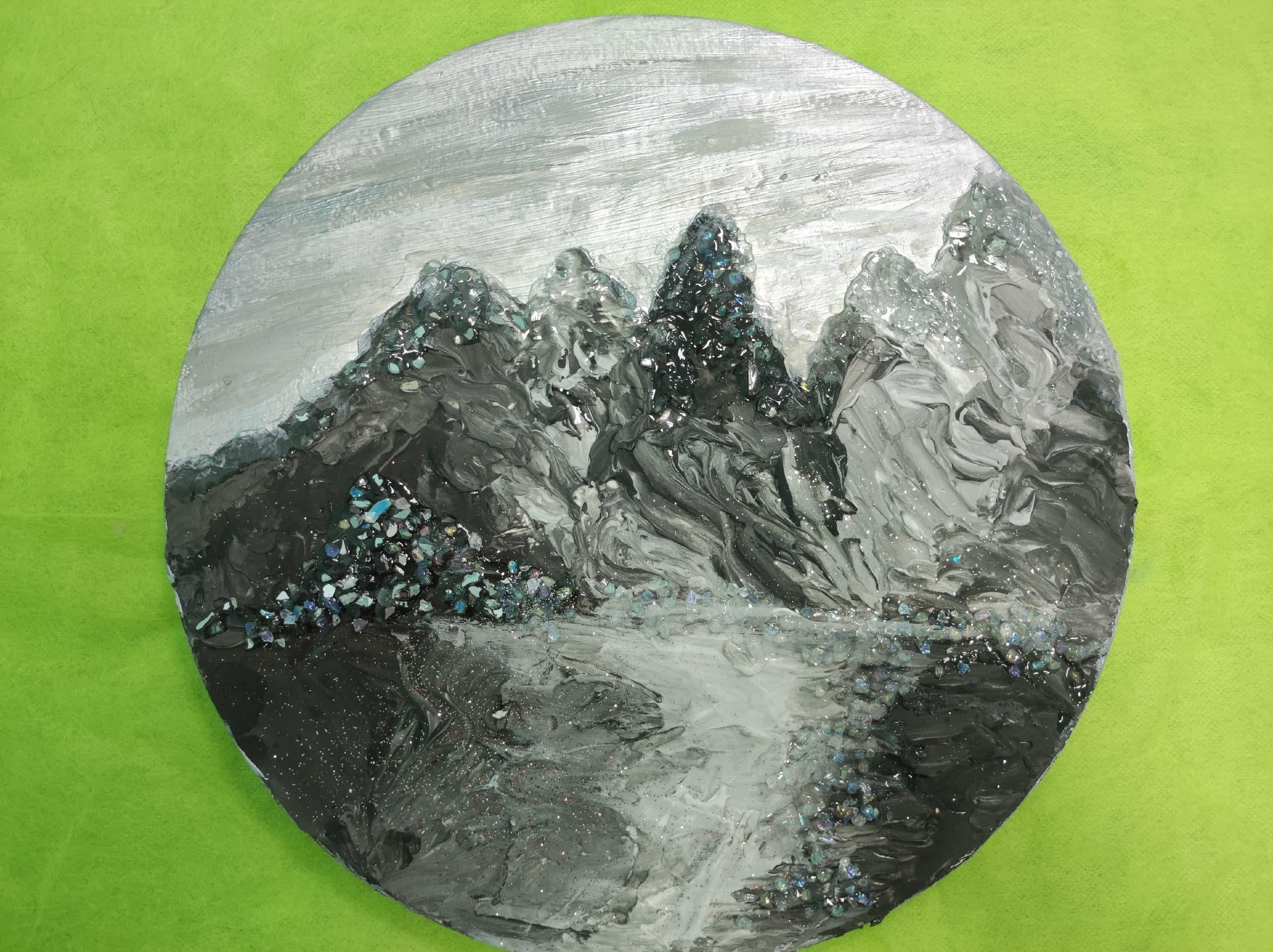 Горы на холсте. Создаём уникальную текстурную картину (Арт-студия в Фокусе)