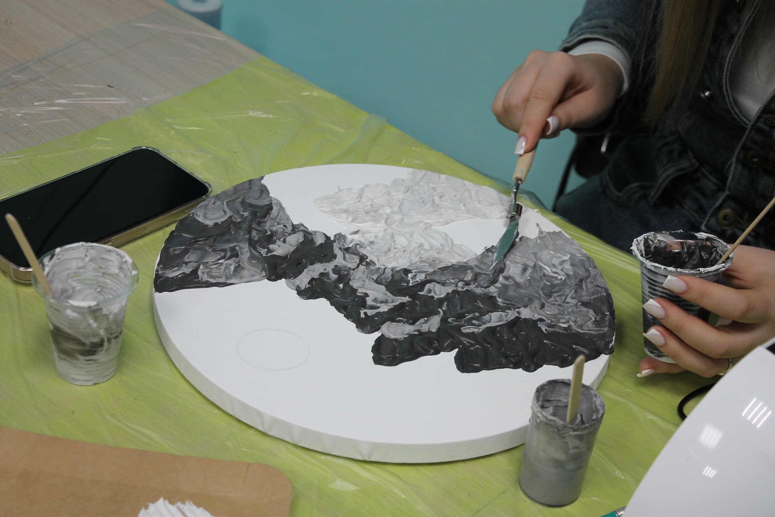 Романтическое свидание. Горы. Создание текстурных картин (Арт-студия в Фокусе)