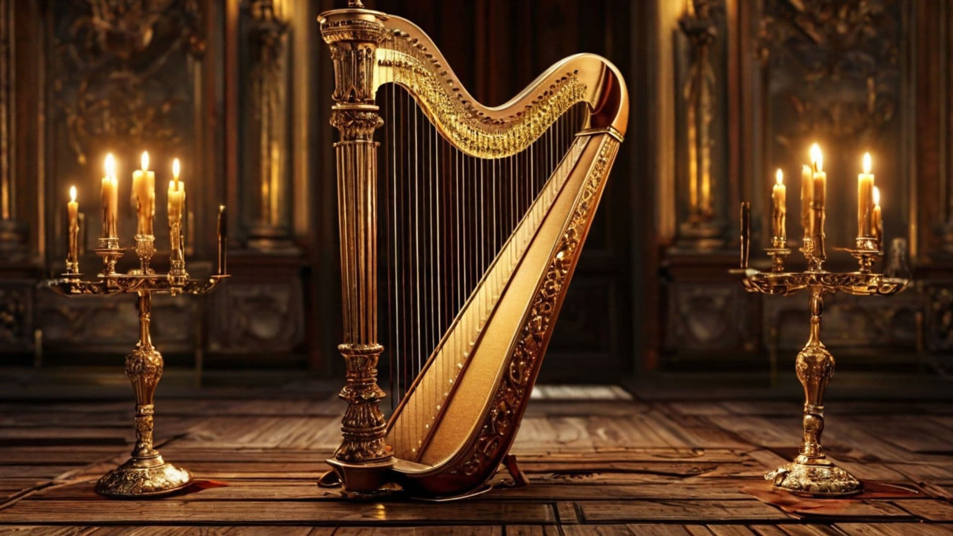 Кельтские арфы в оранжерее при свечах (Оранжерея Таврического сада)