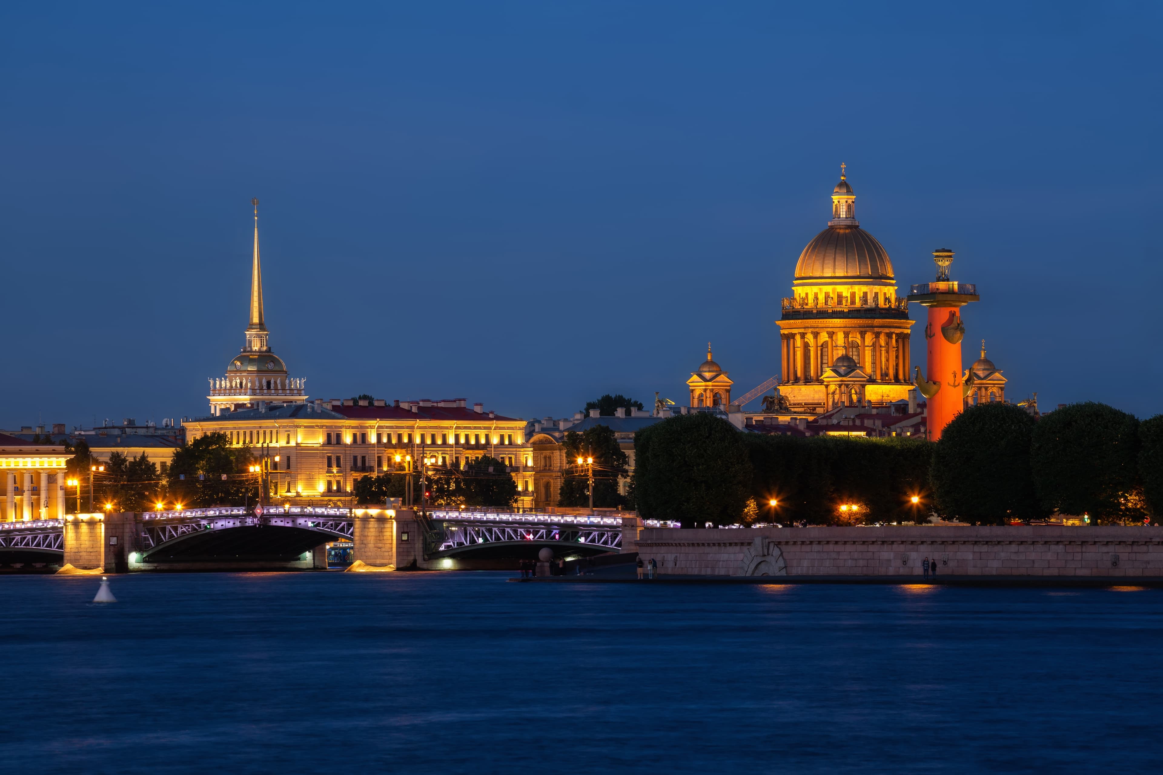 Северные острова, Финский залив и развод мостов на теплоходе (Северные острова)