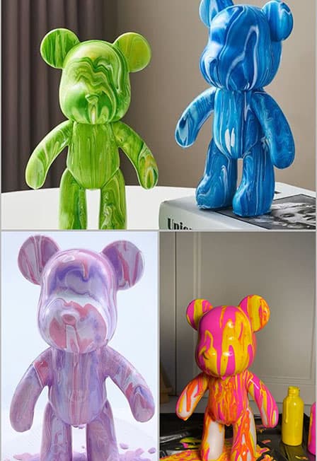 Флюид арт: роспись мишек Bear brick. Мастер-класс