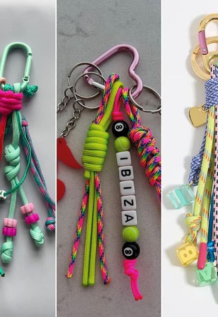 Обвес на сумку или брелок из паракорда и бусин. Мастер-класс