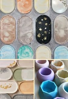 Заливаем гипсовое трио с вашим дизайном и раскрашиваем подсвечник: Мастер-класс