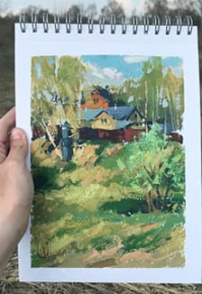 От эскиза до шедевра: Пленэр в акварели и графике