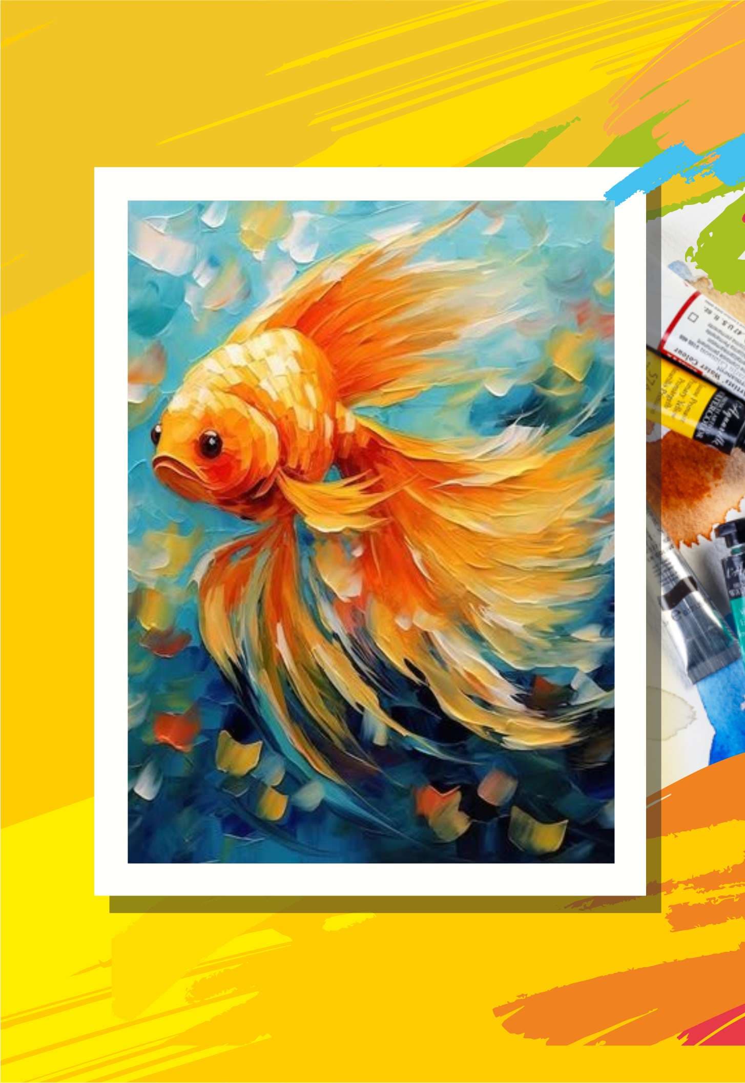 Мастер-класс по живописи "Золотая рыбка"