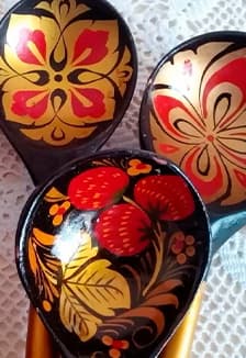 Расписная деревянная ложка