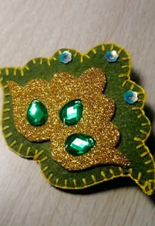 Татарская брошь из фетра. Мастер класс