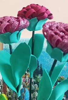 Весенние цветы из фоамирана