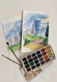 Казанский Кремль. Акварельные зарисовки. Мастер-класс по изобразительному искусству