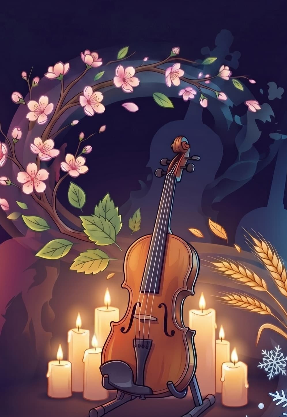 Времена года на двух континентах. Вечер при свечах