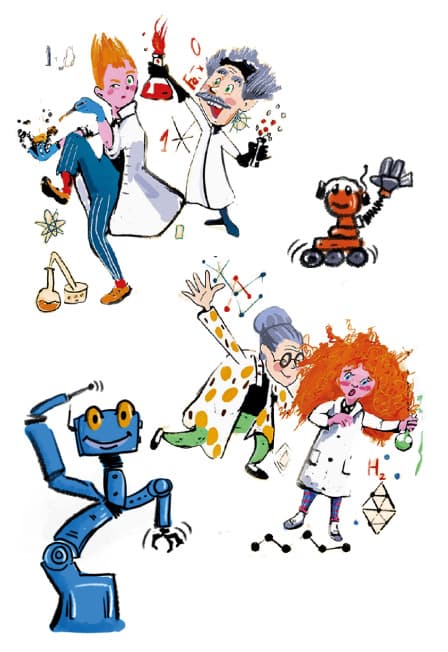 Учёная семейка и роботы