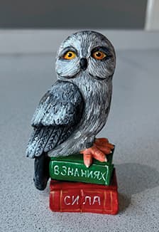 Сова. Музейное занятие по росписи гипсовой фигурки