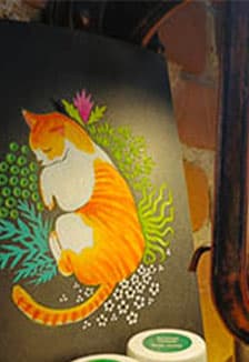 Кот на лужайке. Музейное занятие по рисованию
