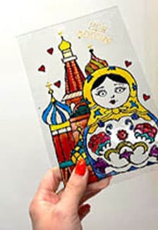Музейное занятие по контурному заливному витражу