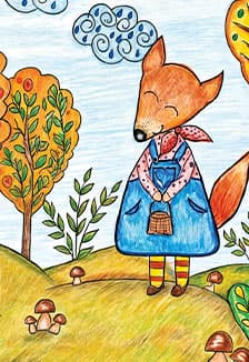 Хитрость и грация: рисуем лису из сказок. Музейное занятие