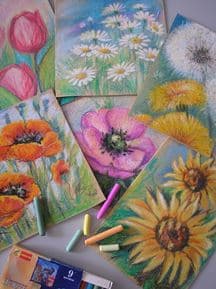 Рисуем цветы в технике пастельной живописи: Мастер-класс