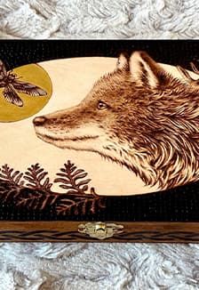 Шкатулка народных сказок. Выжигание по дереву