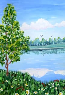 Мастер-класс. Летний пейзаж