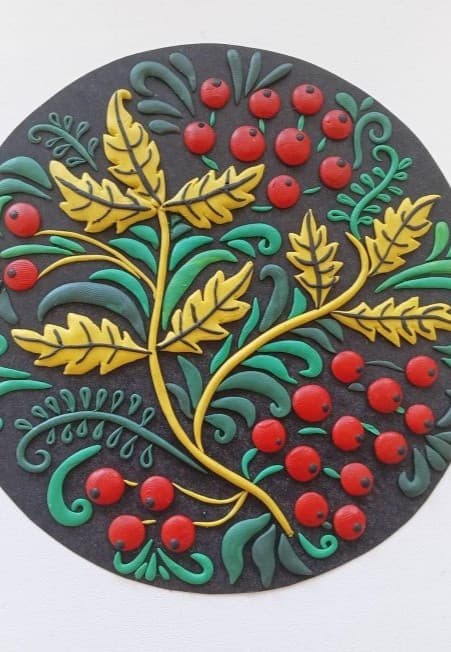 Мастер-класс в технике пластилинографии «Хохломская рябина»