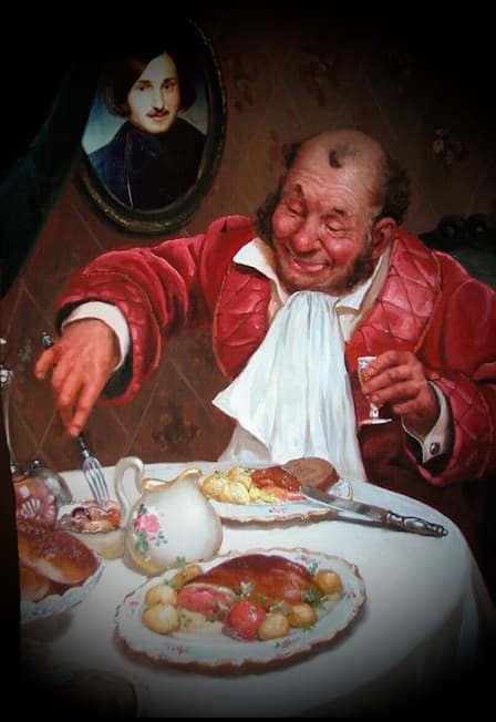 "Гоголь-моголь" театр-трактир с литературным меню в Доме Шрёдера