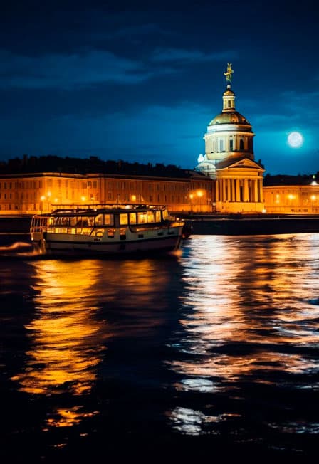 Экскурсия Ночной Петербург с теплоходной прогулкой
