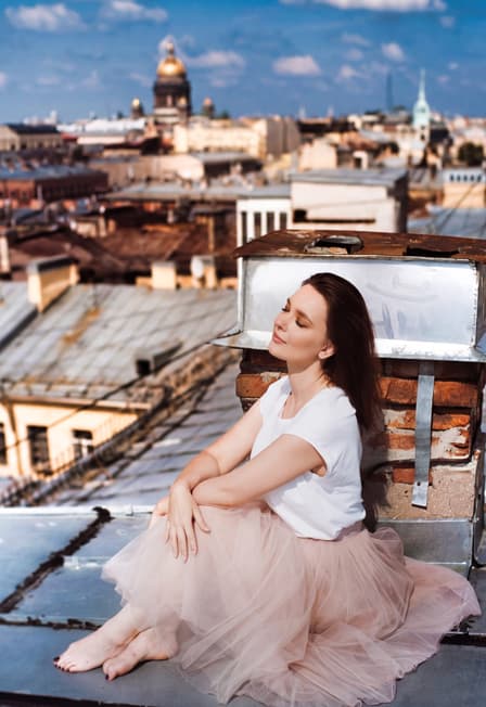 Фотосессия на питерских улочках и крыше: весь Петербург на ладони