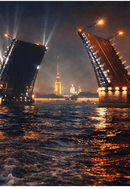 Под разведенными мостами