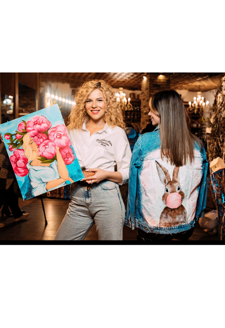 Арт-вечеринка Artvibes. Рисуем акрилом на холсте с видом на Аврору