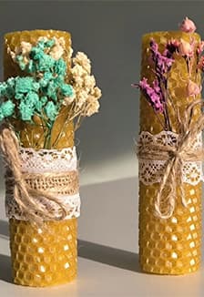 Сохраняя старинные традиции: рукотворная композиция из вощины. Час творчества