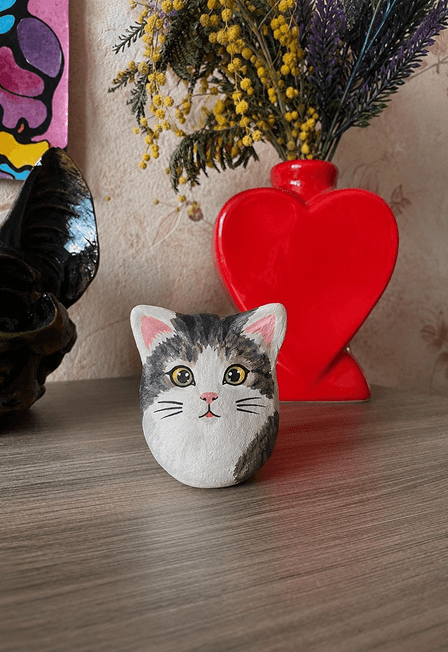 Котик-экзотик. Роспись гипсовых котиков