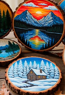 Декоративная роспись на деревянных спилах. Мастер – класс