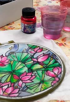 Дыхание весны. Мастер-класс по технике холодного батика