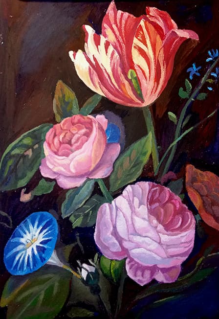Голландский цветочный натюрморт. Мастер-класс