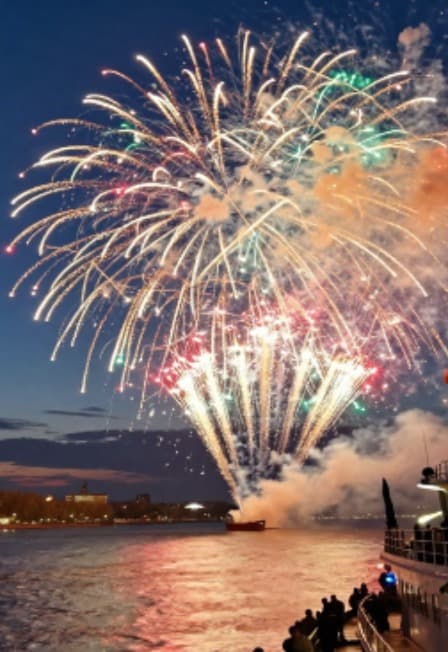 Прогулка с просмотром салюта с борта теплохода 9 мая