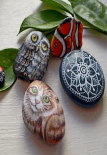 Художественная роспись камней: Мастер-класс