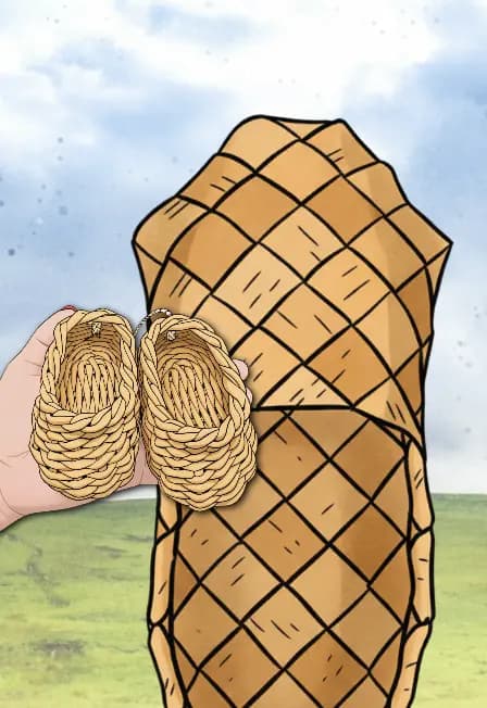 Лапоть из бумажной лозы. Мастер-класс