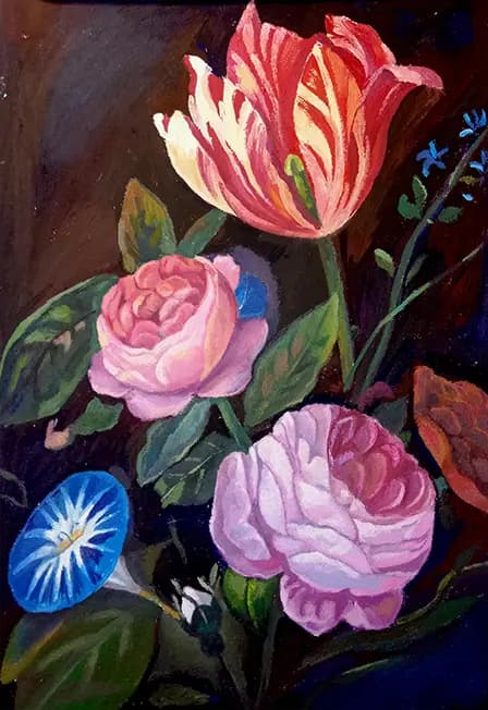 Голландский цветочный натюрморт. Мастер-класс