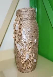 Красивая ваза с джута. Мастер–класс