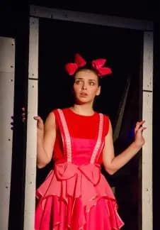 Розовый бантик