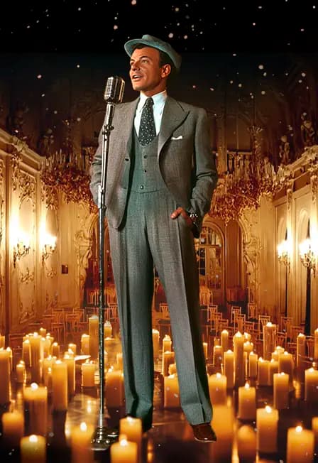 Фрэнк Синатра при свечах во дворце