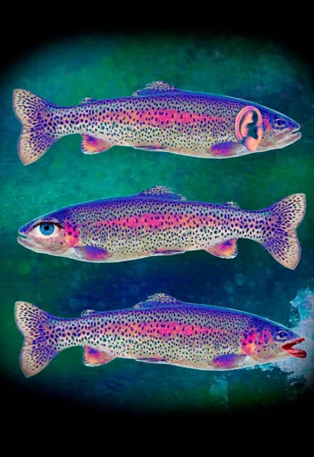 Ловля форели на закате