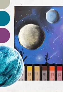 Рисуем космос! Время зажигать звезды. Акварельный мастер-класс