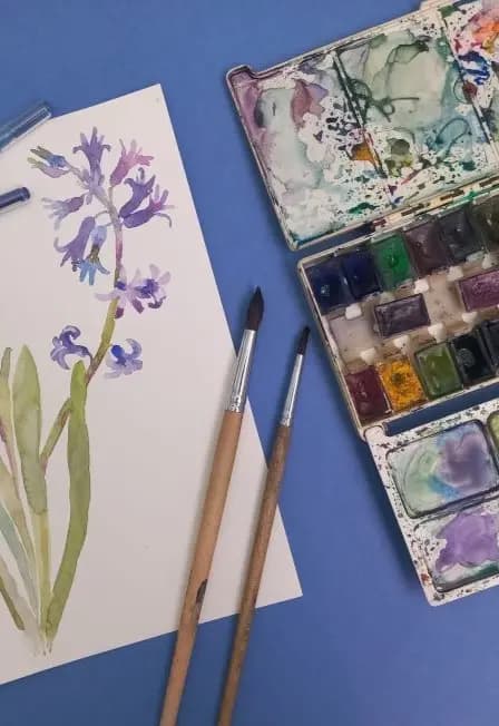 Первоцветы акварелью. Мастер-класс