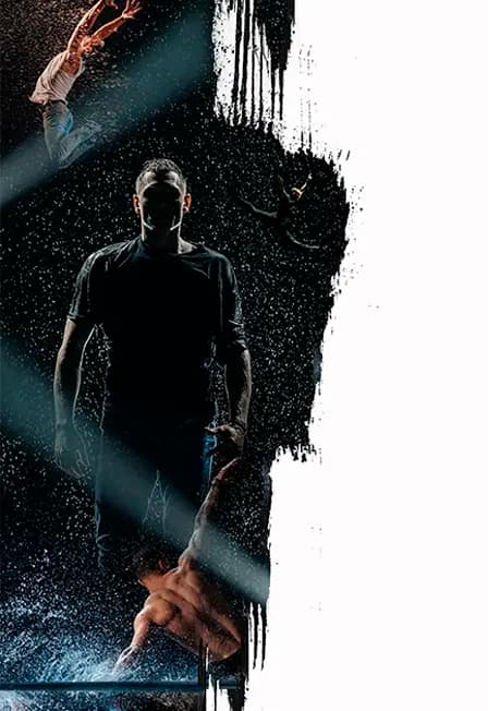 Шоу под дождём Мужчина VS Женщина