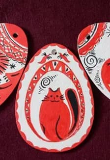 Пасхальные яйца в стиле мезенской росписи. Творческая мастерская