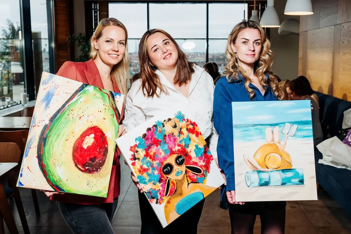 Арт-вечеринка Artvibes. Рисуем акрилом на холсте в ресторане Be Italian